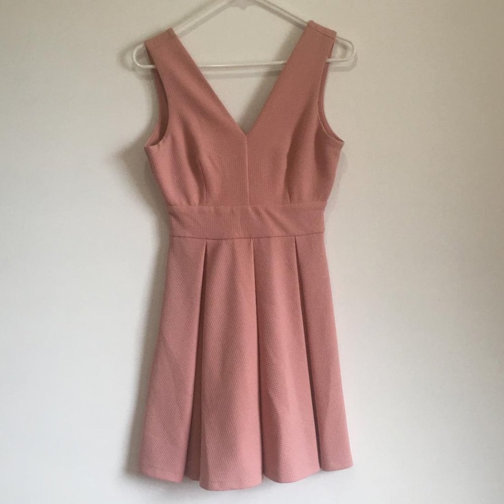 Haute Monde Pink Fit And Flare Dress